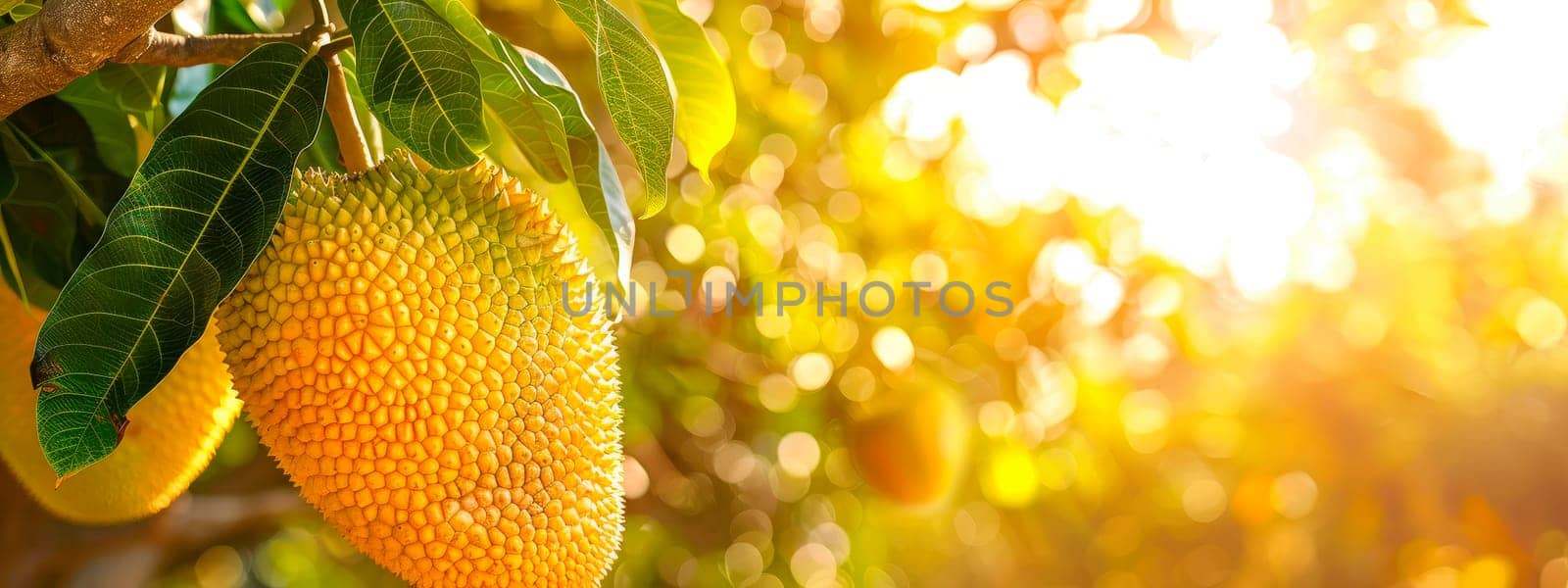 Jackfruit harvest in the garden. selective focus. by yanadjana