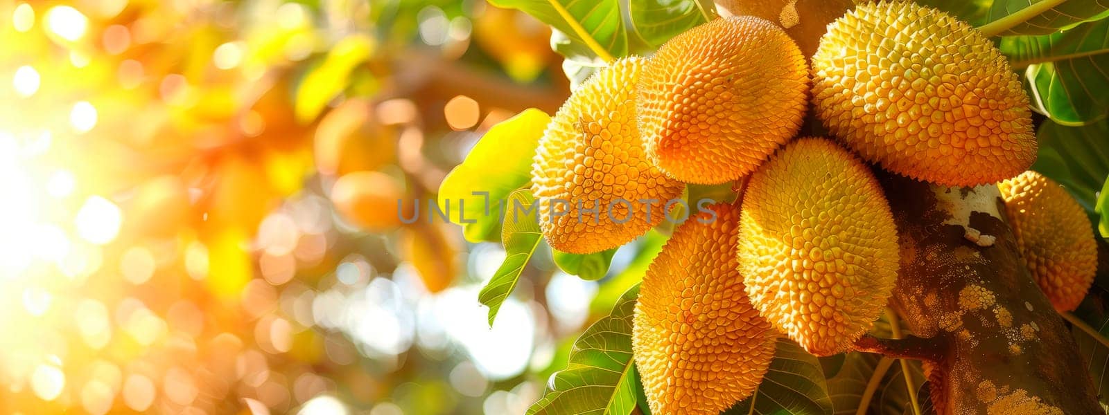 Jackfruit harvest in the garden. selective focus. food.
