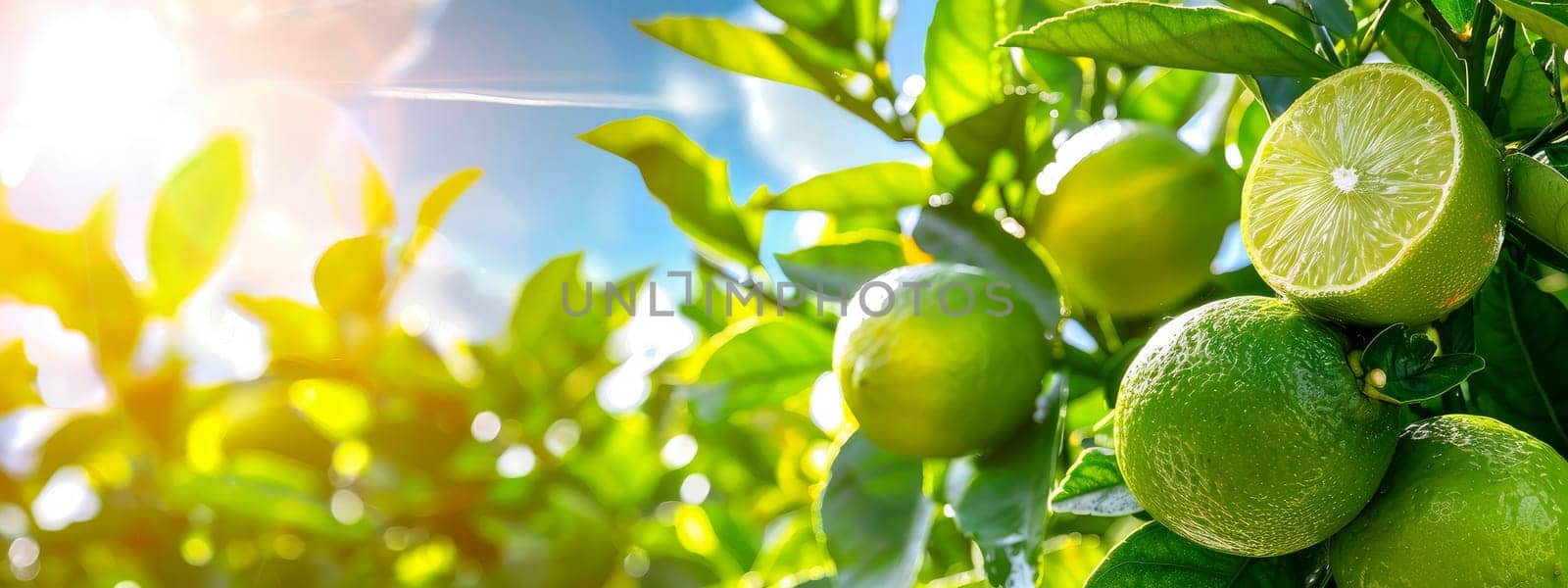 Lime harvest in the garden. selective focus. by yanadjana