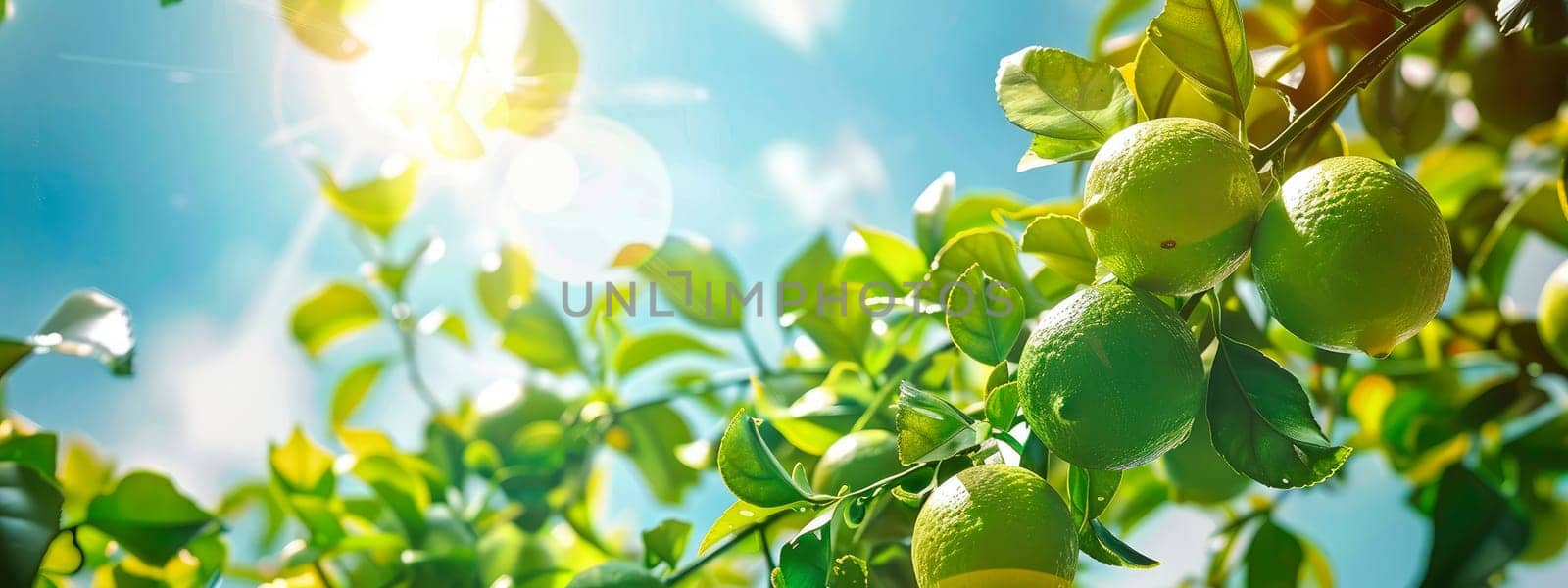 Lime harvest in the garden. selective focus. by yanadjana