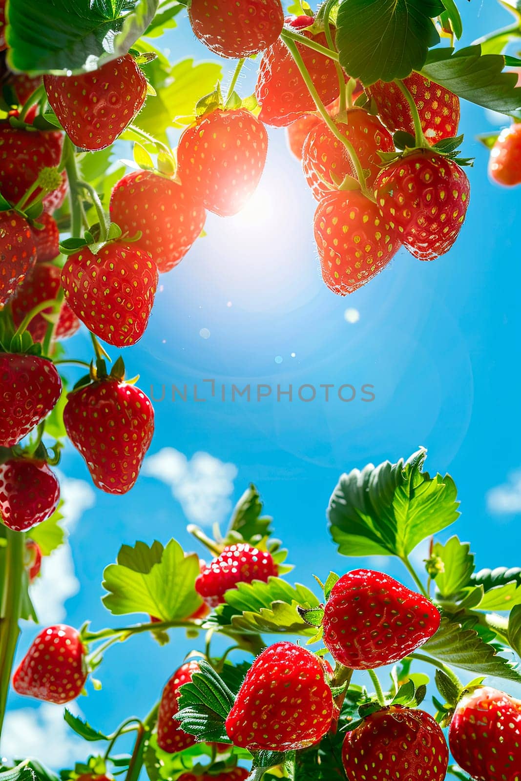 Strawberry harvest in the garden. selective focus. by yanadjana