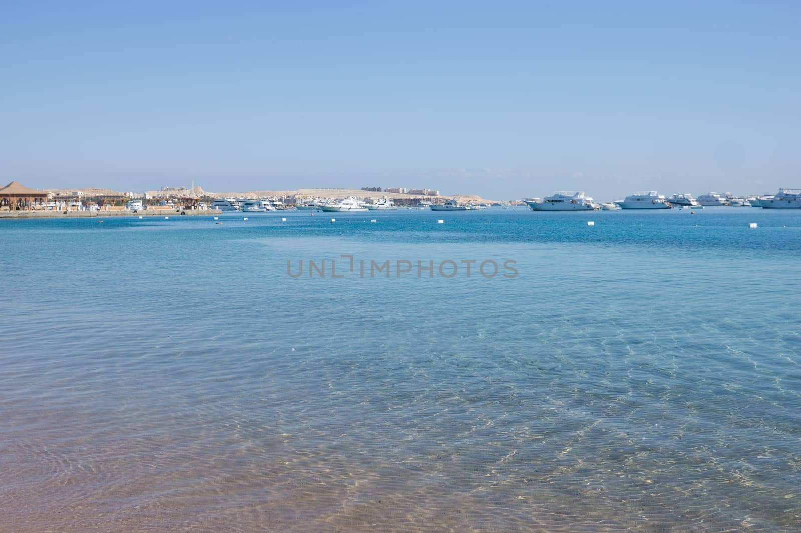 Beach Relaxation at the Red Sea. Fairy-tale Moments of a Sunny Day. The concept of tourism and sea travel.