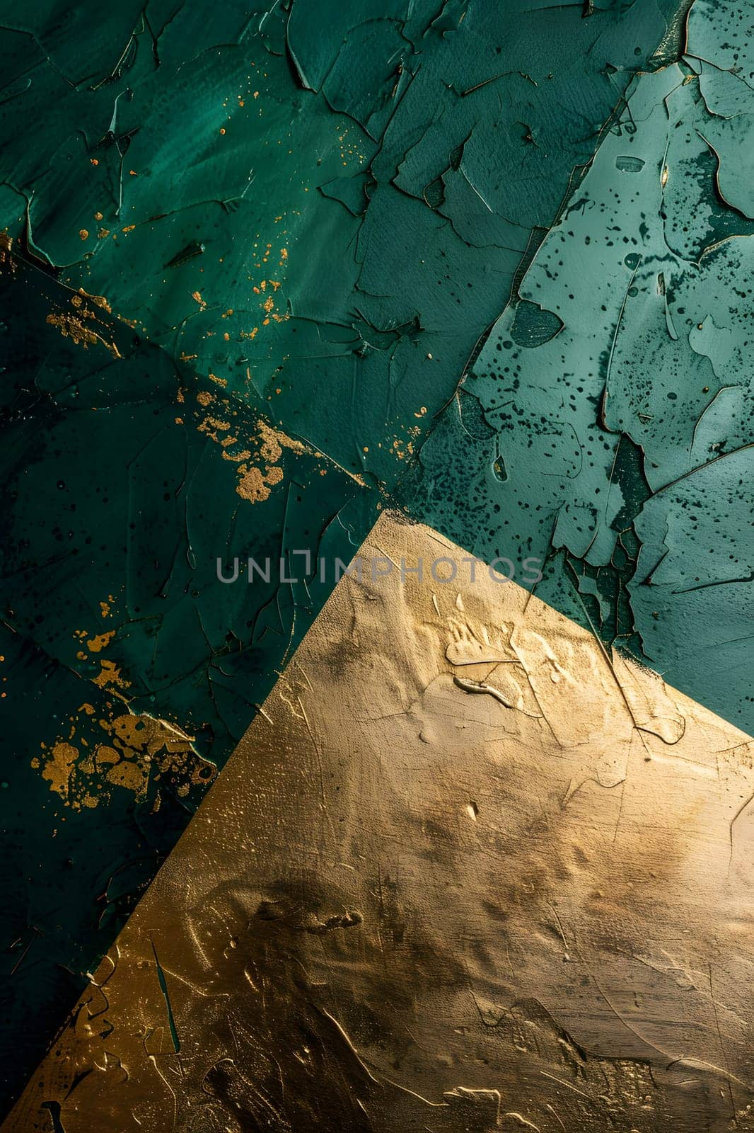 Detailed closeup of green and gold marble texture by Nadtochiy