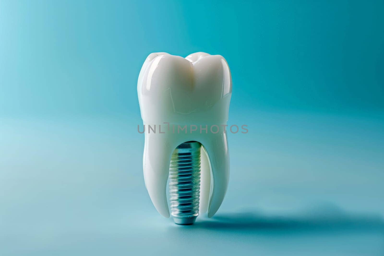 Dental Implant Procedure Implant Supported Teeth. Generative AI.