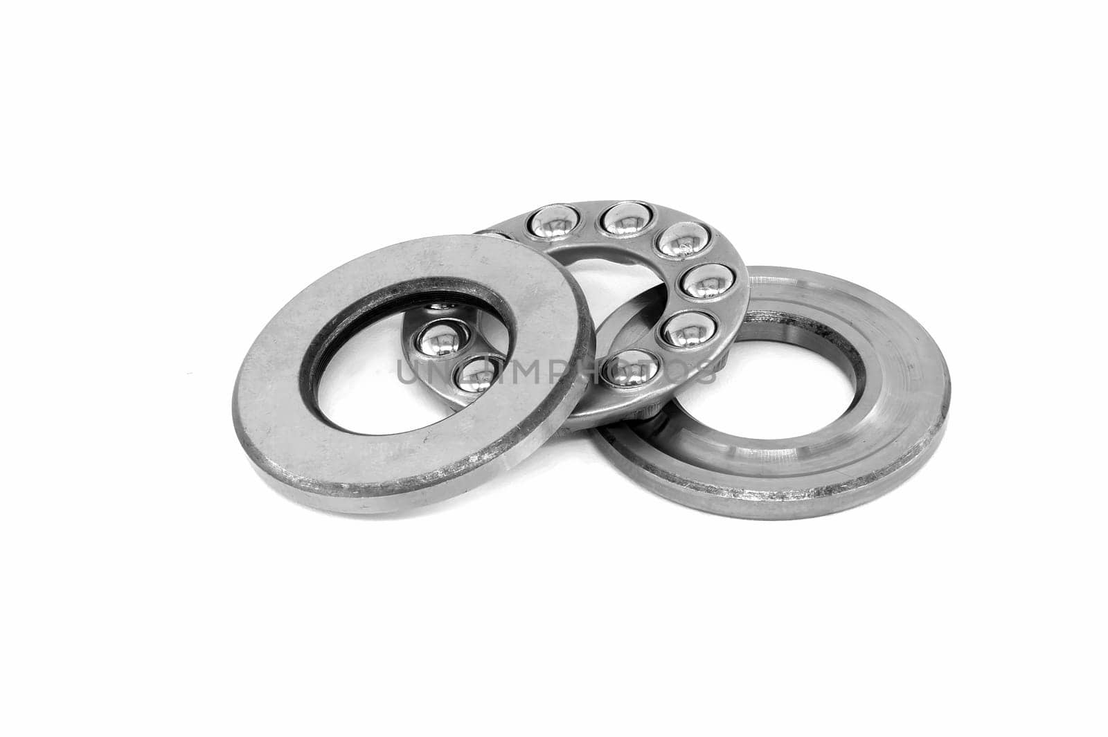 Thrust ball bearing isolated on white background by NetPix