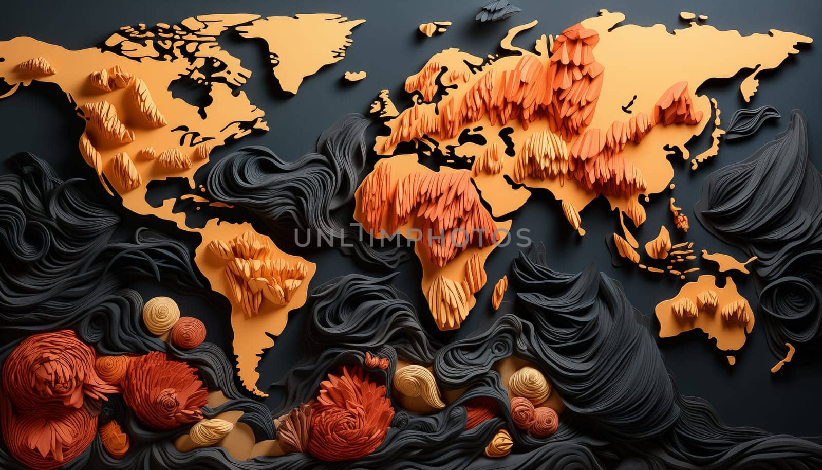 World map - abstract background by Nadtochiy