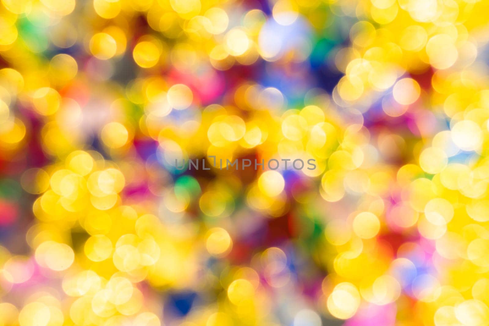 Abstract golden color lights chrismas background. de-focused - image