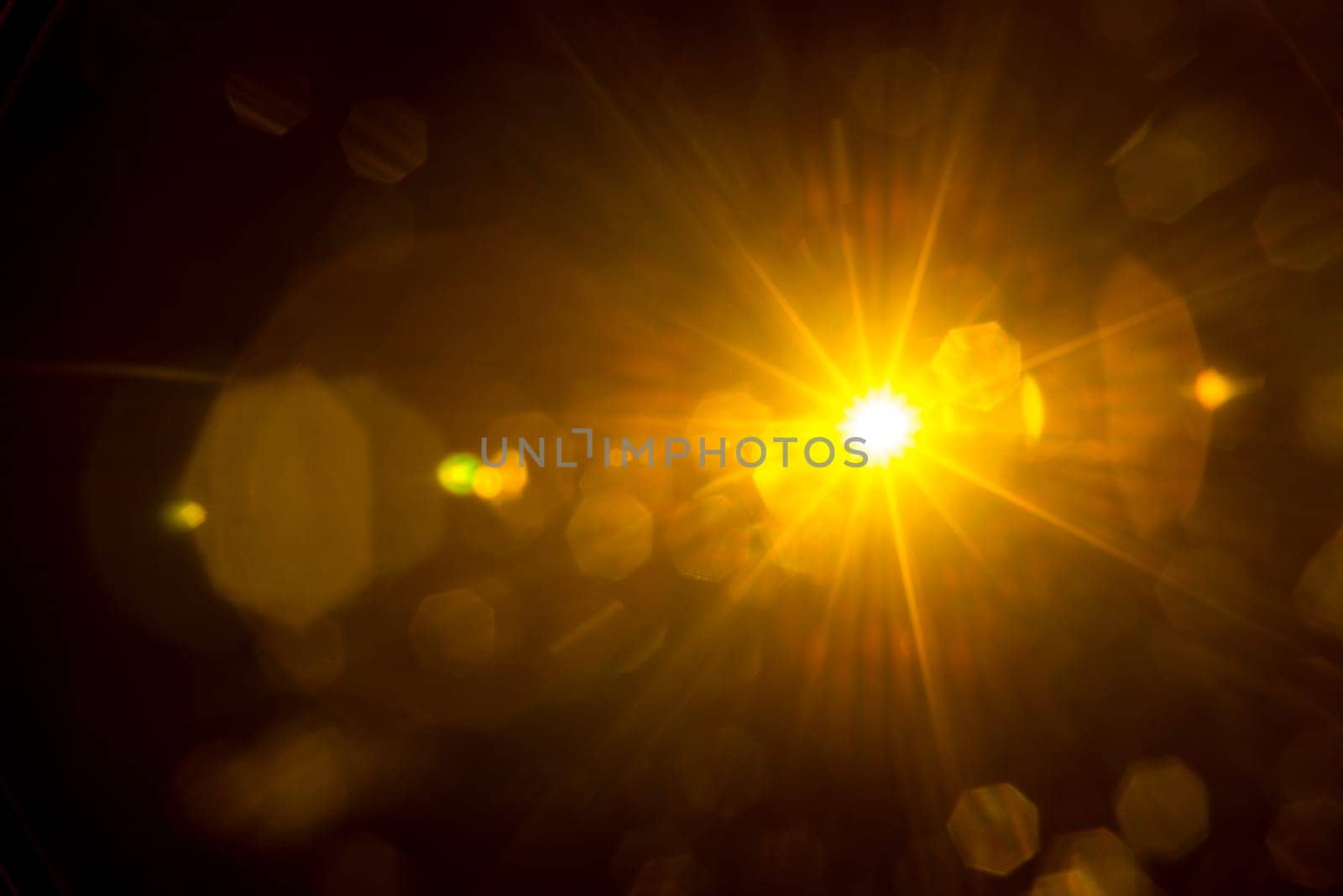 Abstract Natural Sun flare on the black by zartarn