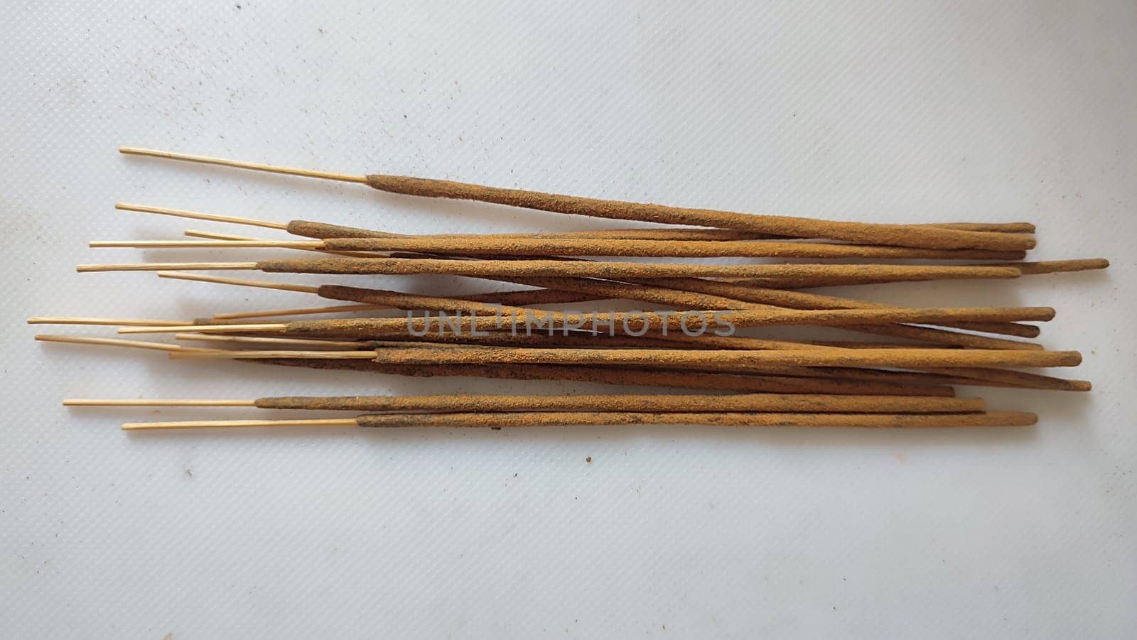 scented aromatized Indian sticks, objects for fumigating a room, religion rite of purification. High quality photo