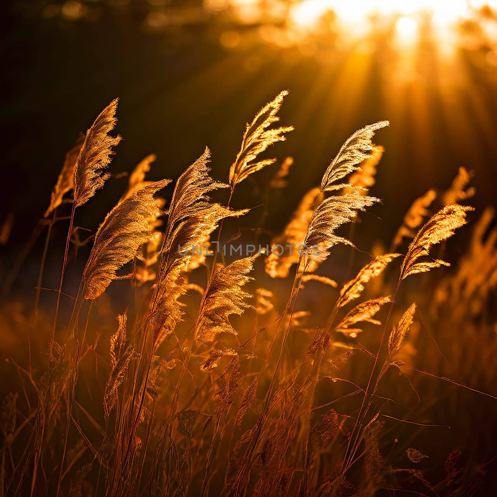 Whispers of Nature: Warm Sunlight and Blowing Wildgrass in Harmony by Petrichor