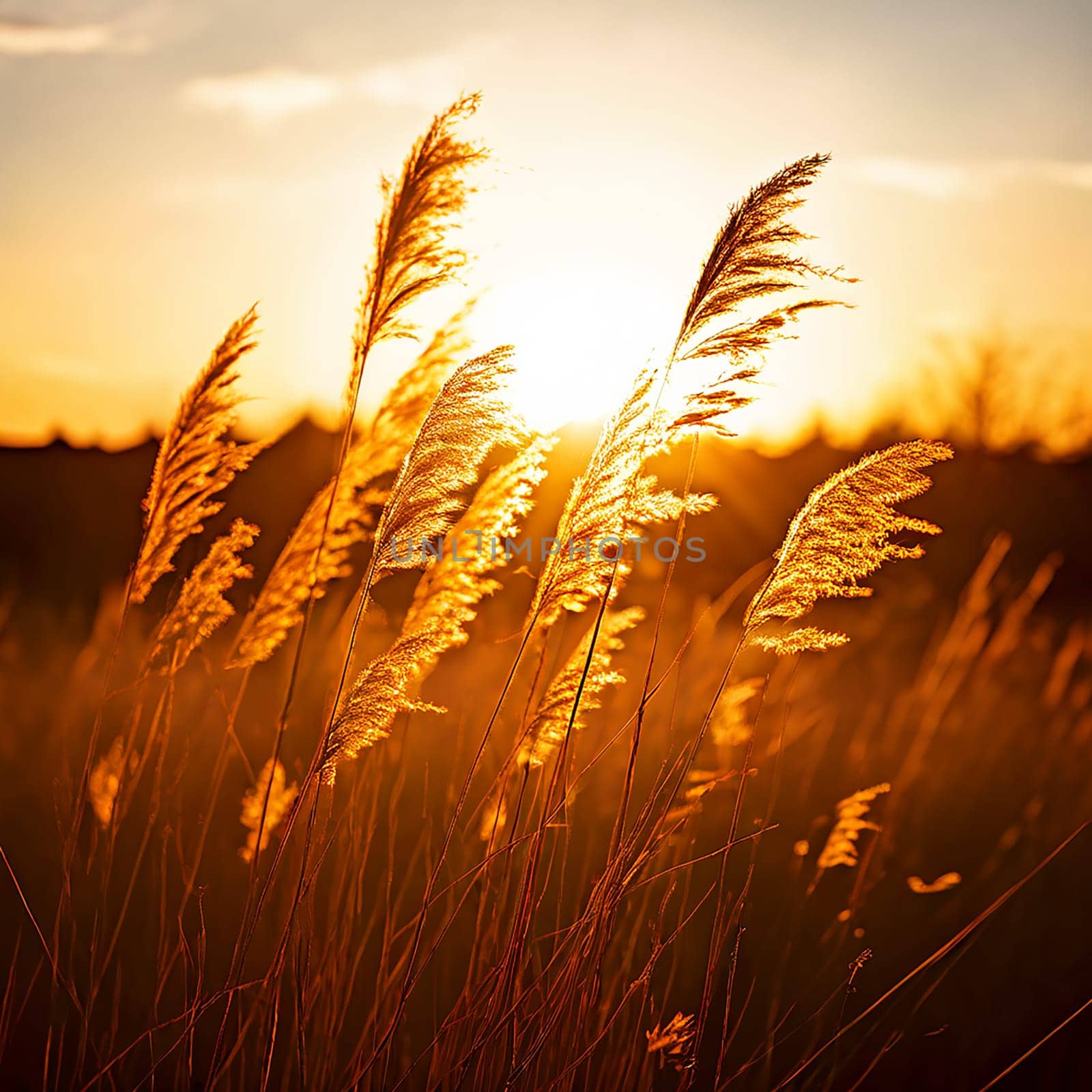 Nature's Dance: Wildgrass Swaying in the Gentle Sunlight by Petrichor