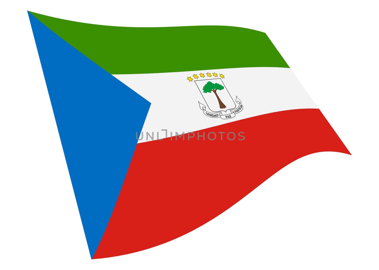 Equatorial Guinea waving flag 3d illustration by VivacityImages