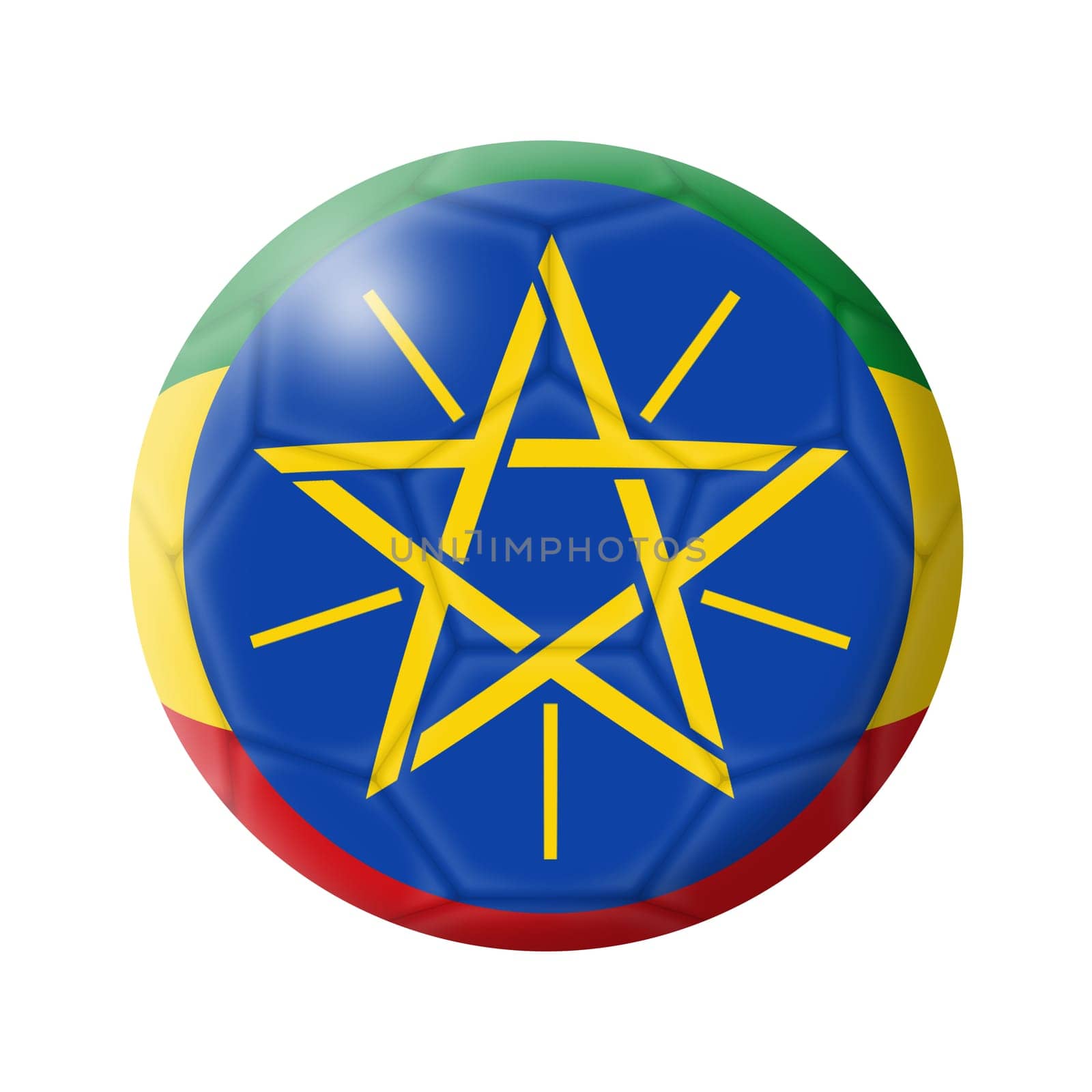 Ethiopia soccer ball football 3d illustration by VivacityImages