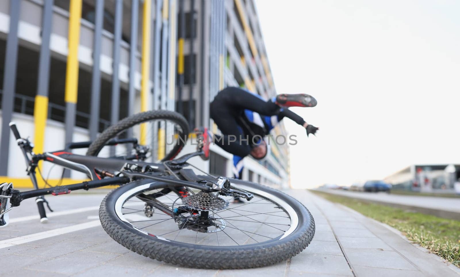 Biker got into serious accident with bike in city by kuprevich