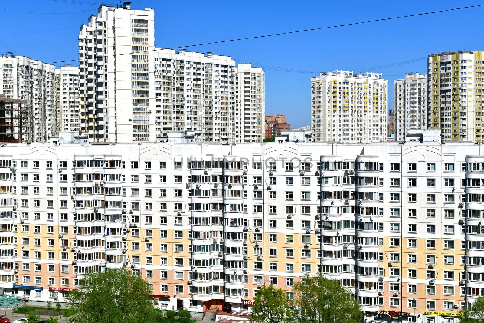 Khimki, Russia - May 10. 2018. Typical architecture in the Moscow region by olgavolodina