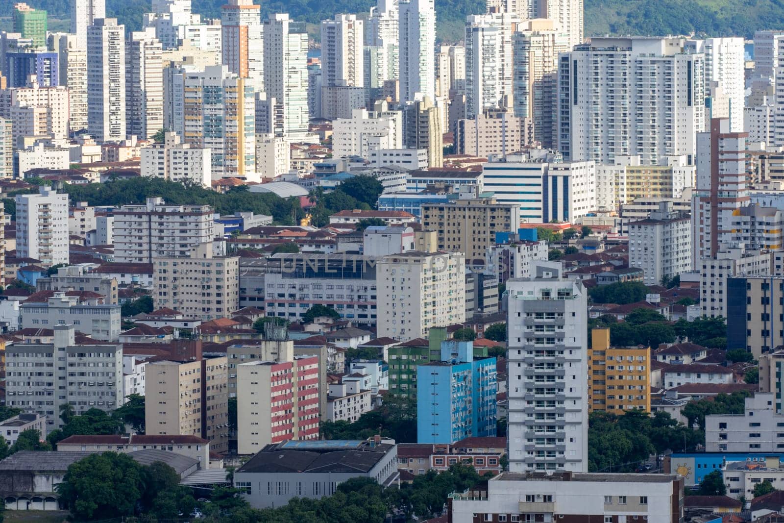 Skyline of Santos, SP, Brazil. April 3 2024.