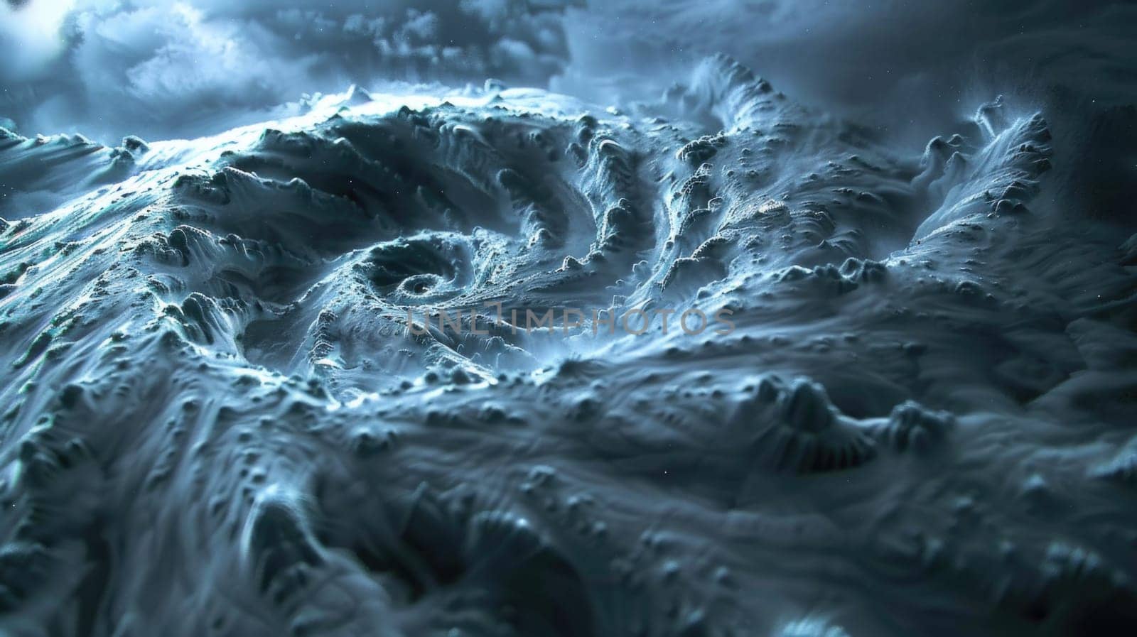 Massive Wave Surging in Ocean. Generative AI by but_photo
