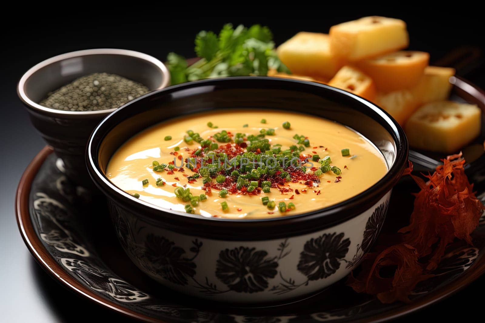Traditional dish of Paraguayan cuisine Paraguayan soup illustration