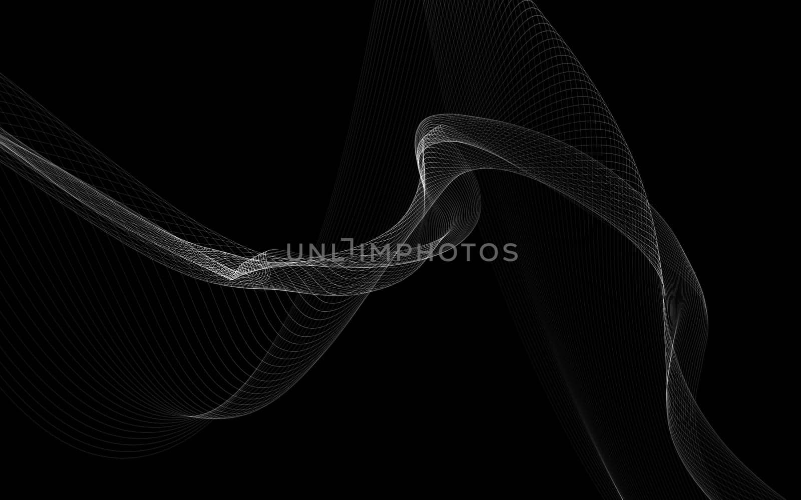 Dark abstract background with a glowing abstract waves by teerawit