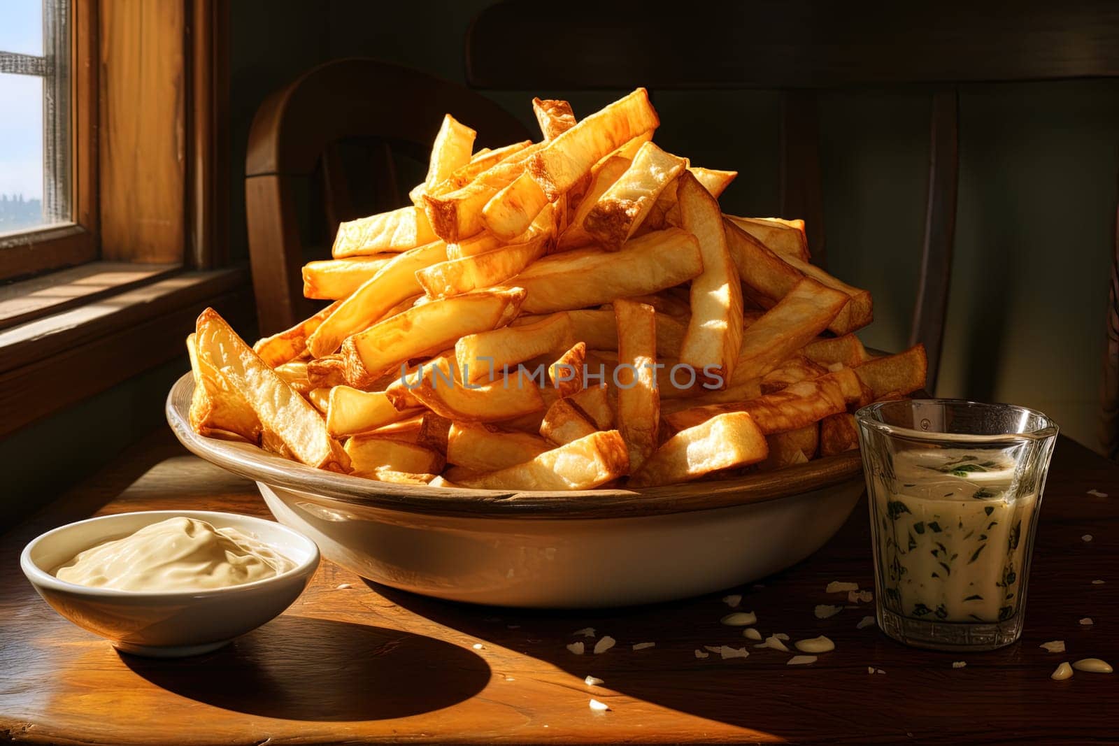 Fried potatoes served dish by Dustick