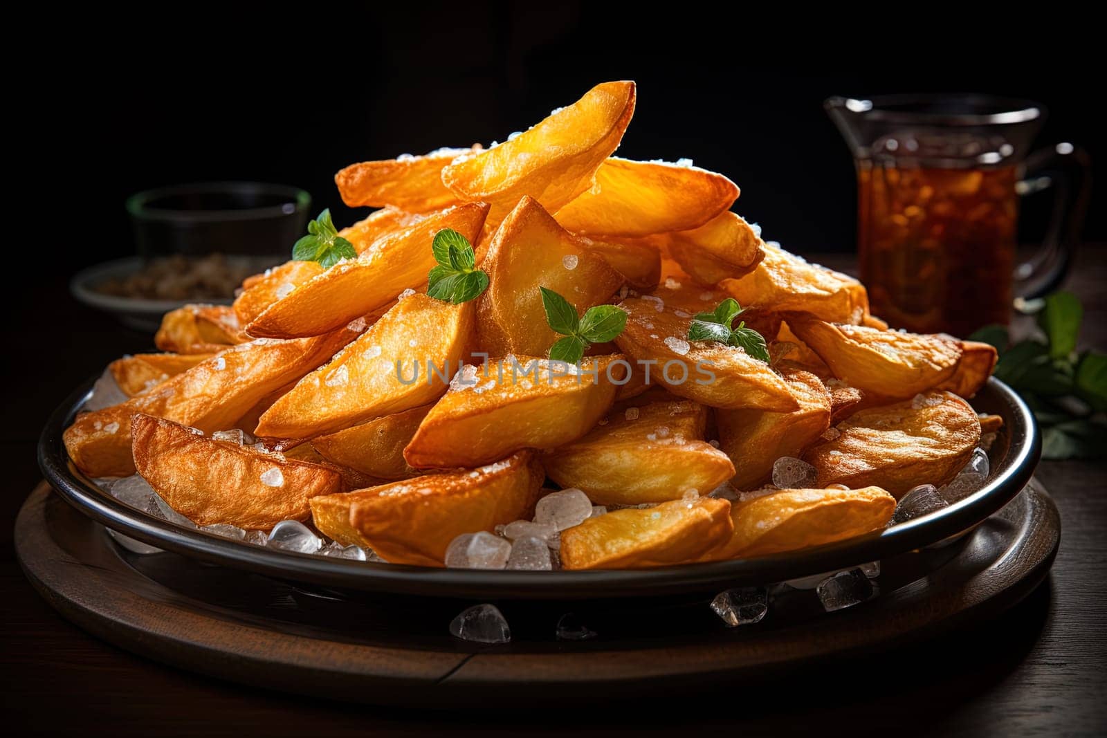 Fried potatoes served dish by Dustick