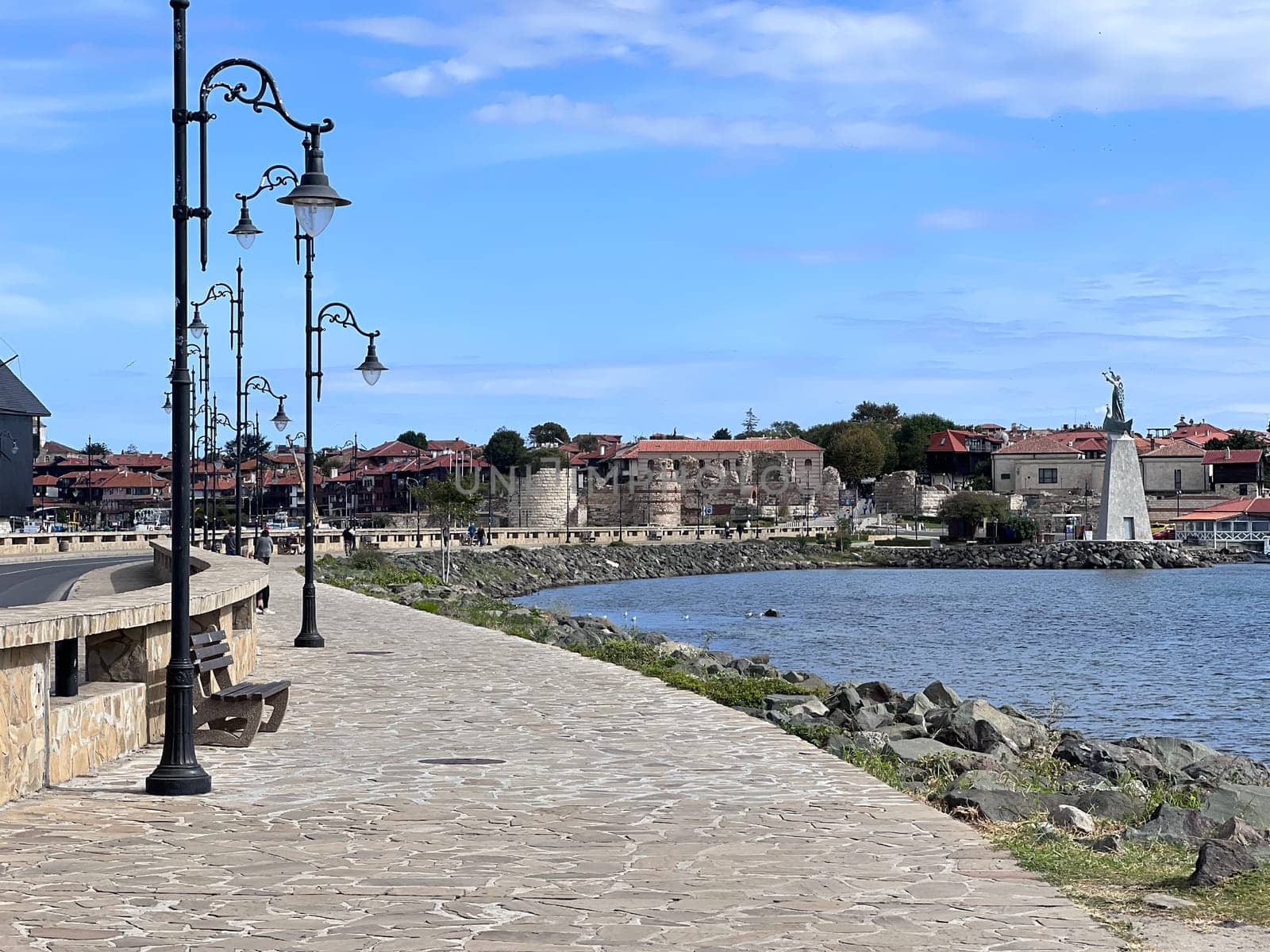 Panoramic view to the town of Nessebar, Bulgaria. High quality photo