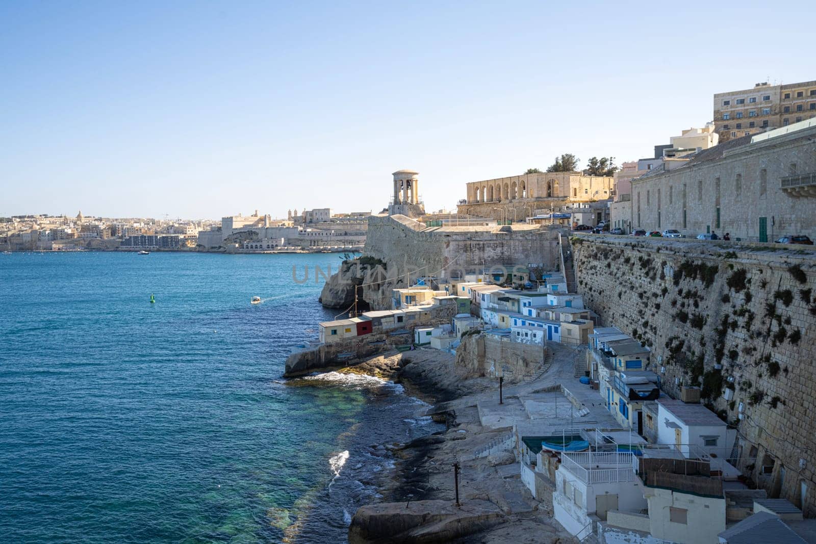 Valletta, Malta, April 03, 2024.  panoramic view of the city port