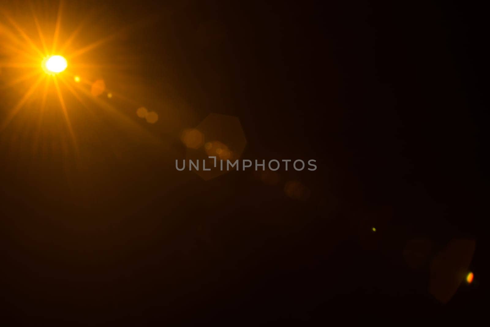 Abstract Natural Sun flare on the black by zartarn