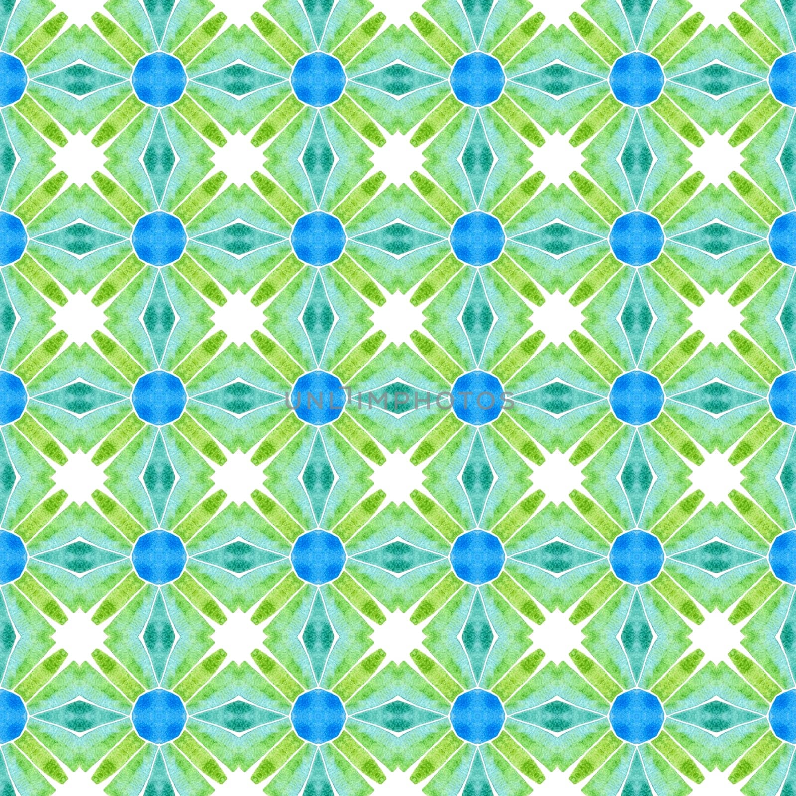 Summer exotic seamless border. Green energetic boho chic summer design. Exotic seamless pattern. Textile ready magnetic print, swimwear fabric, wallpaper, wrapping.