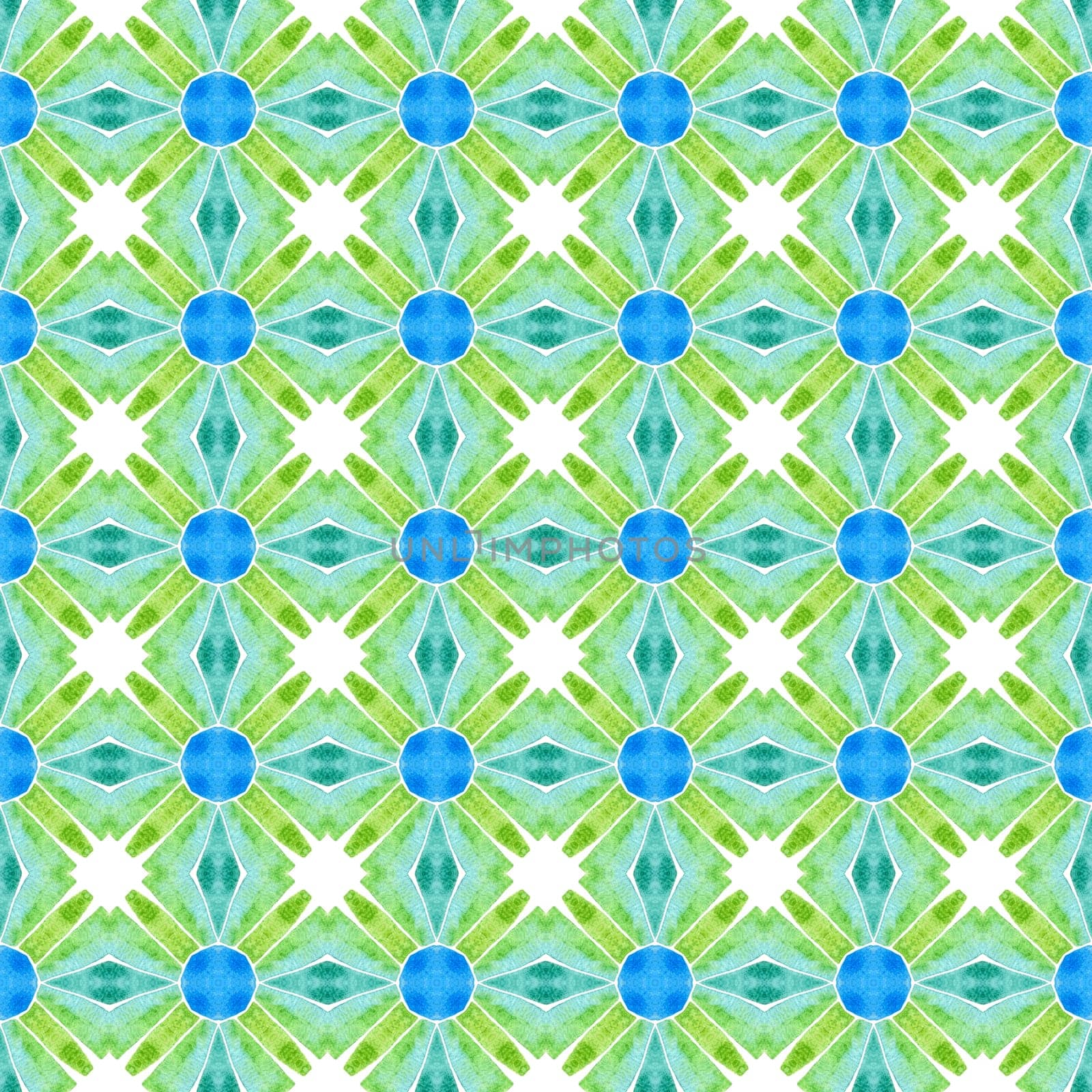 Summer exotic seamless border. Green energetic boho chic summer design. Exotic seamless pattern. Textile ready magnetic print, swimwear fabric, wallpaper, wrapping.