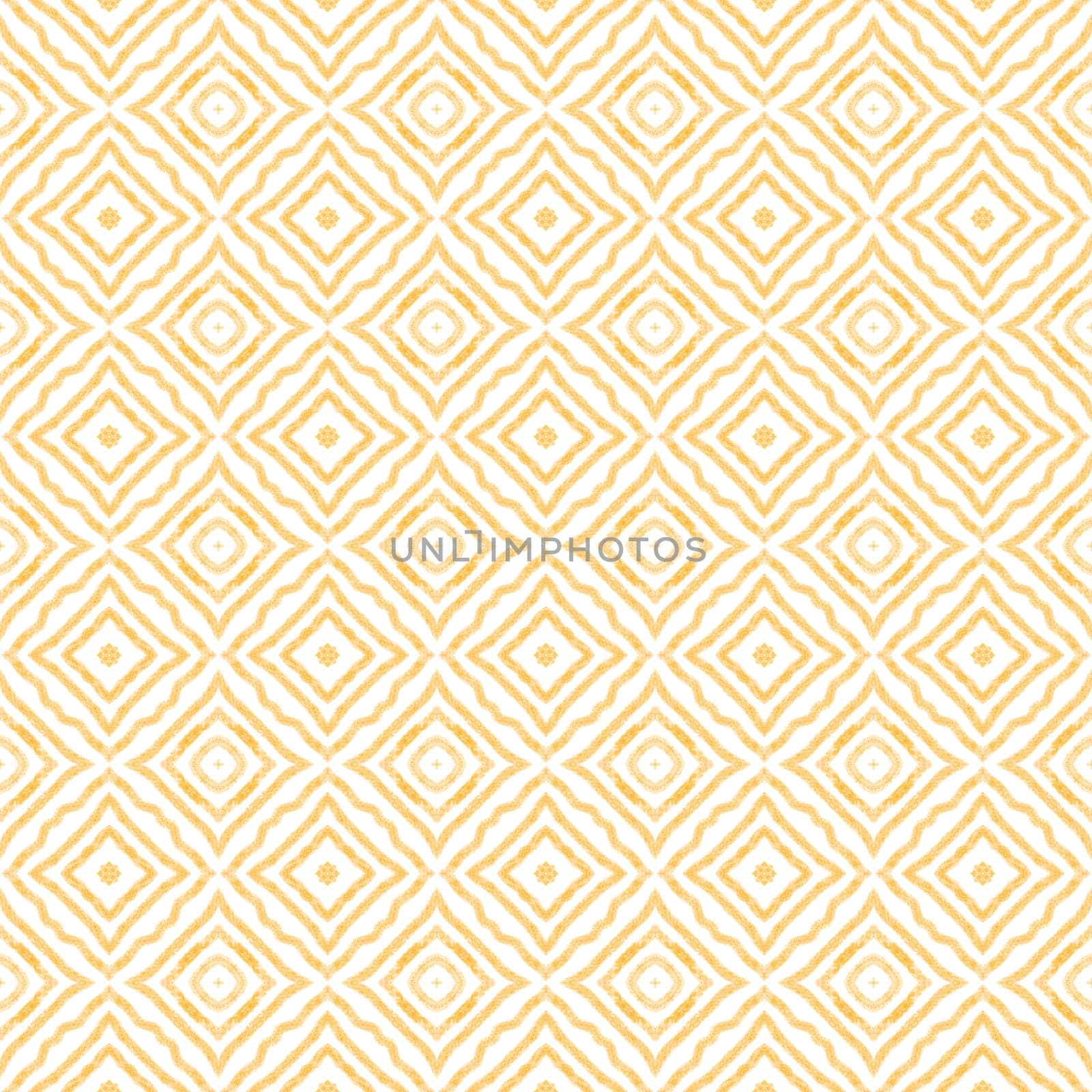 Textured stripes pattern. Yellow symmetrical kaleidoscope background. Textile ready noteworthy print, swimwear fabric, wallpaper, wrapping. Trendy textured stripes design.