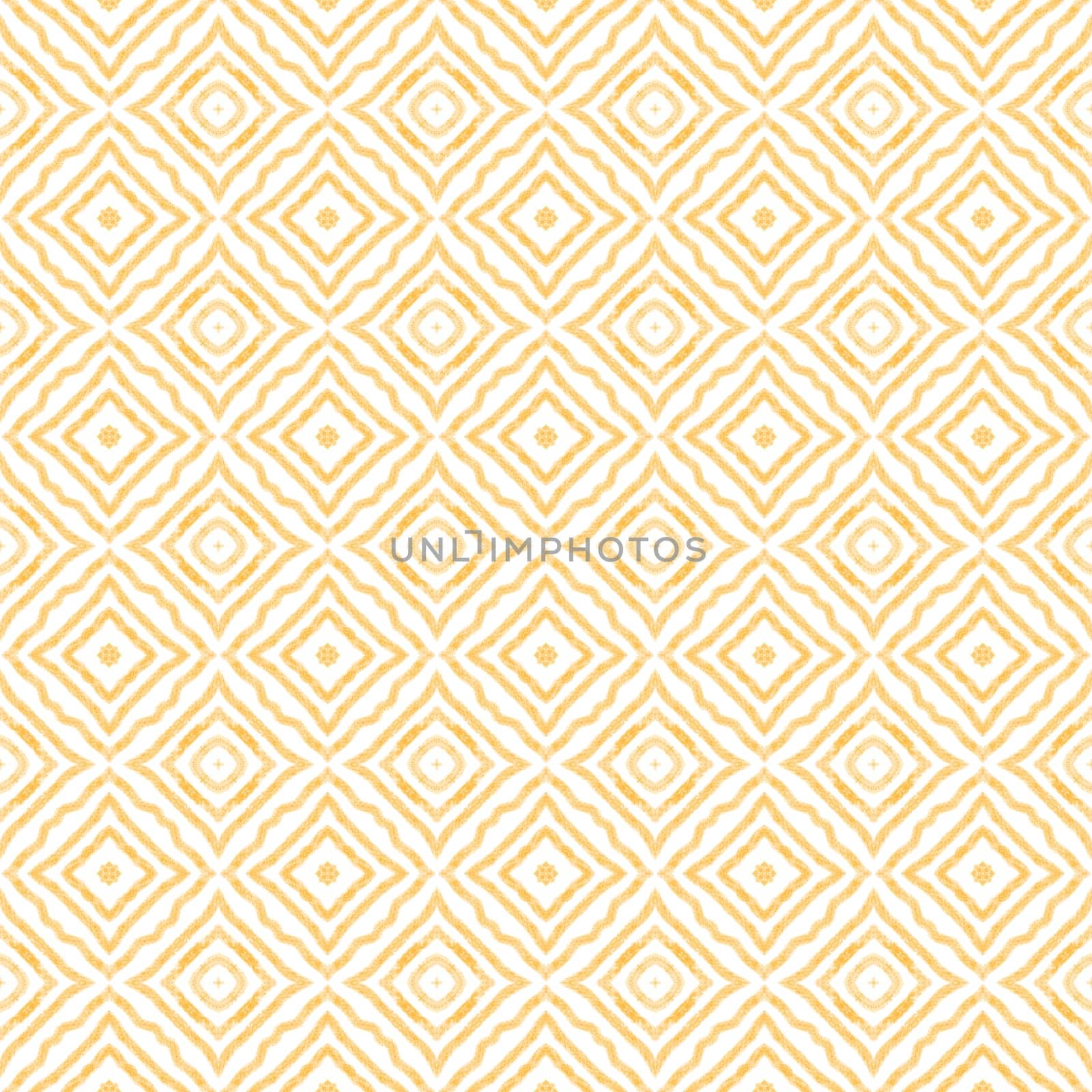 Textured stripes pattern. Yellow symmetrical kaleidoscope background. Textile ready noteworthy print, swimwear fabric, wallpaper, wrapping. Trendy textured stripes design.