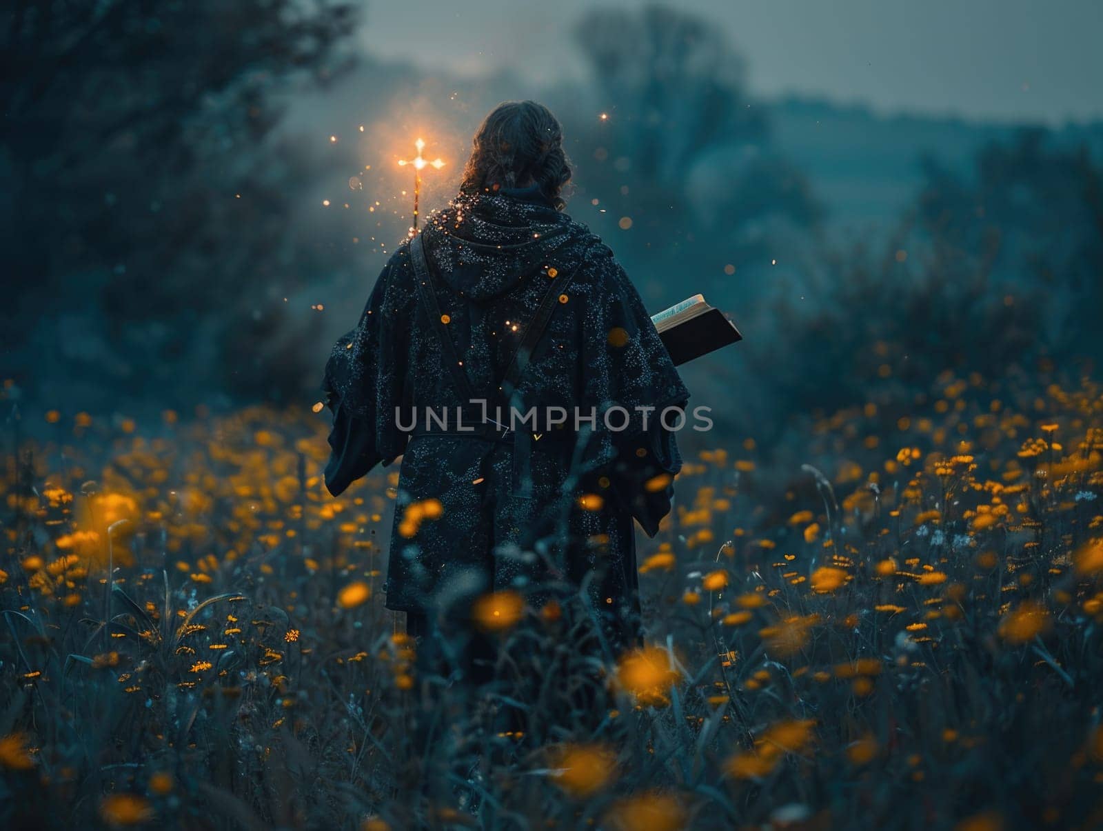 Person Reading Book in Field by but_photo