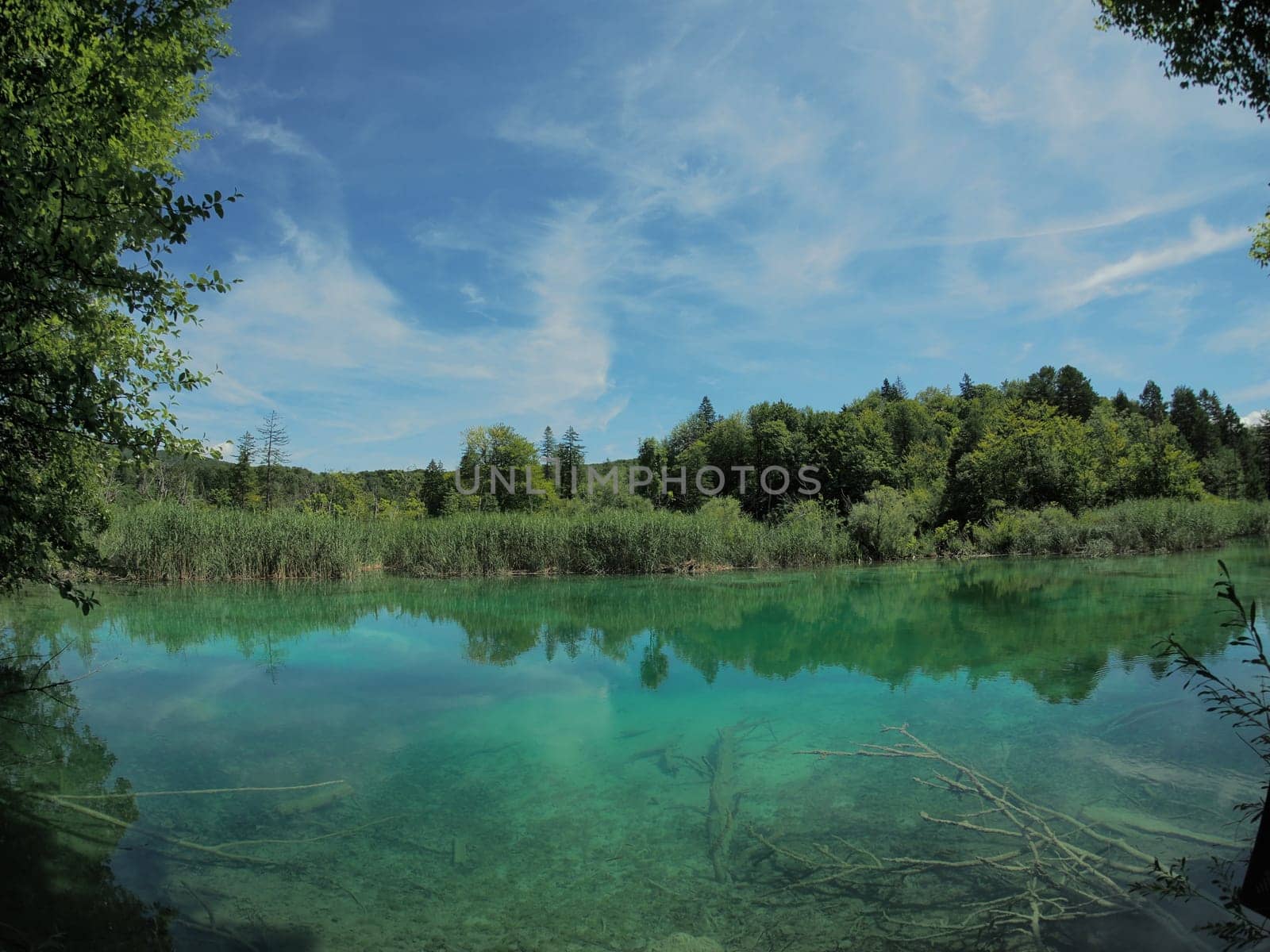 Summer view of water lakes and beautiful waterfalls in Plitvice Lakes National Park, Croatia by AndreaIzzotti