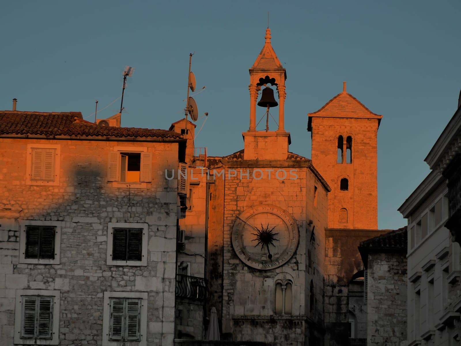 Split croatia, old town, palace of the Roman Emperor Diocletian at sunset by AndreaIzzotti