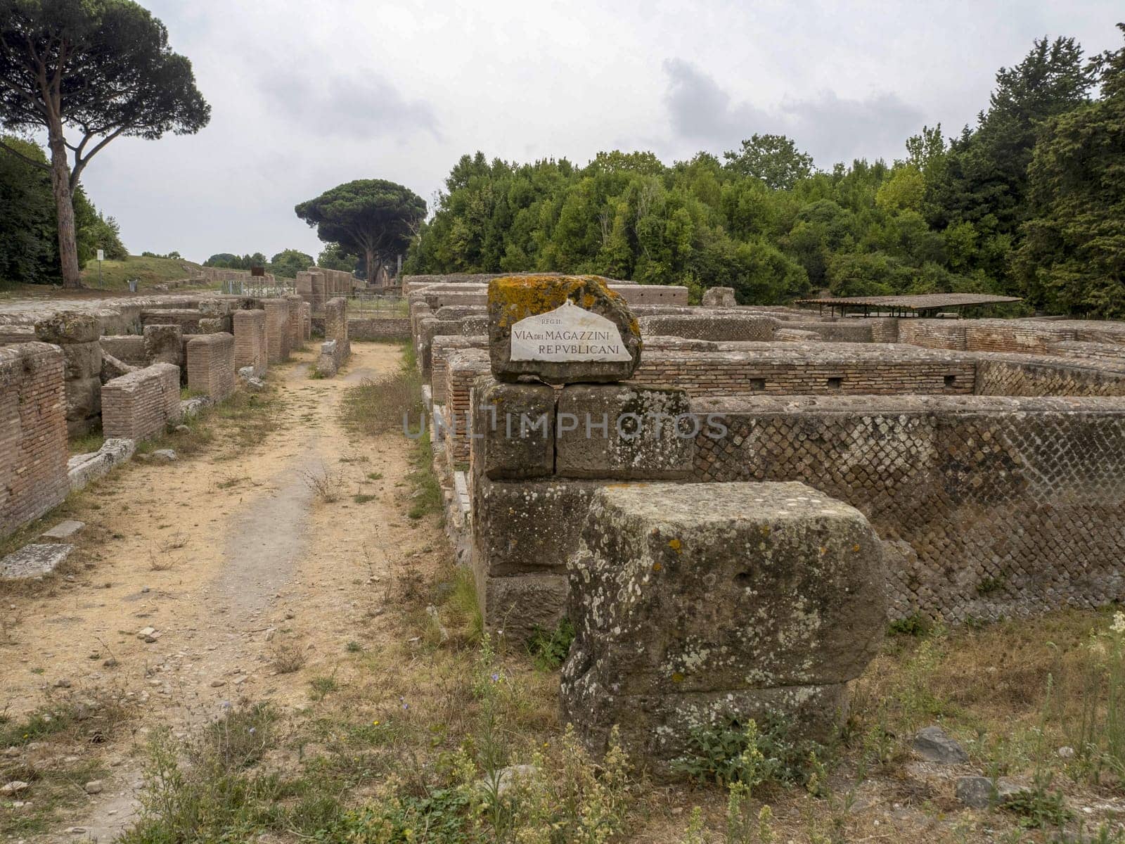 old ancient ostia archeological ruins by AndreaIzzotti