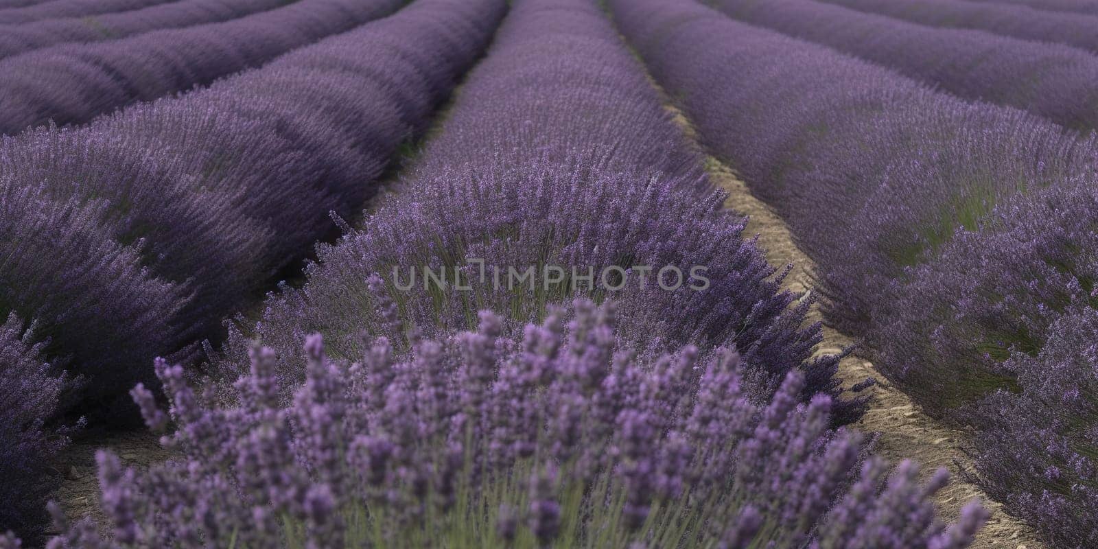 Amazing Lavender Field Grow In Rows by tan4ikk1