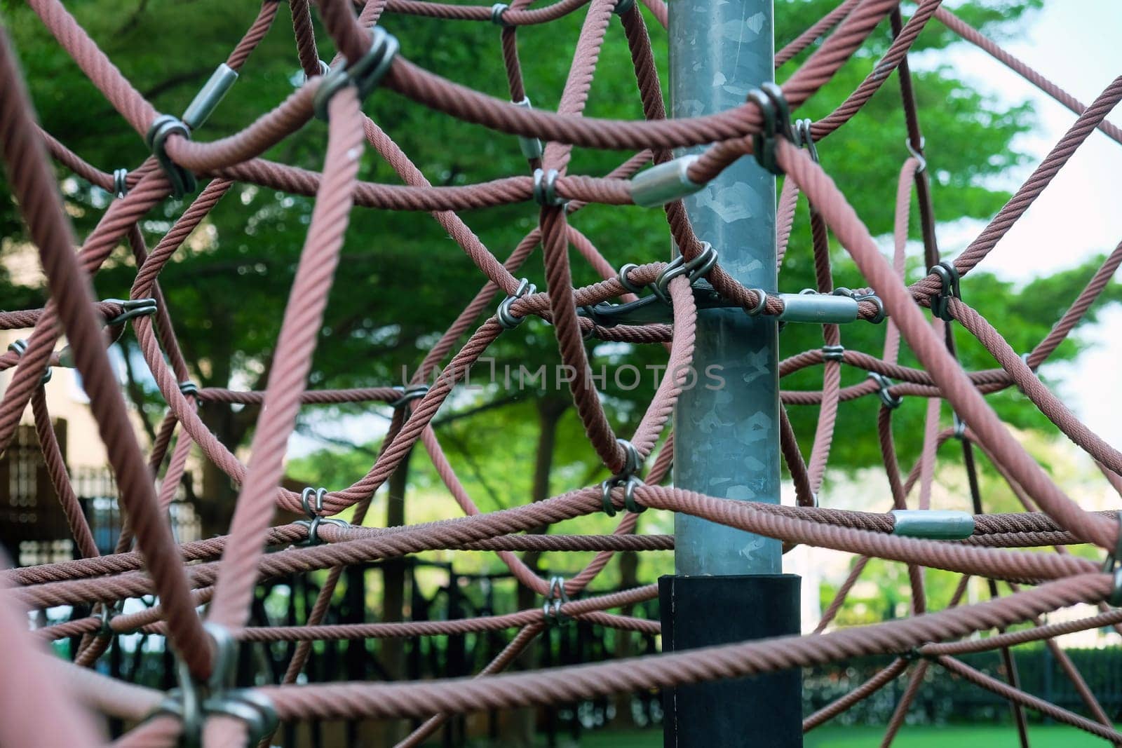 Rope net playground close-up detail by ponsulak