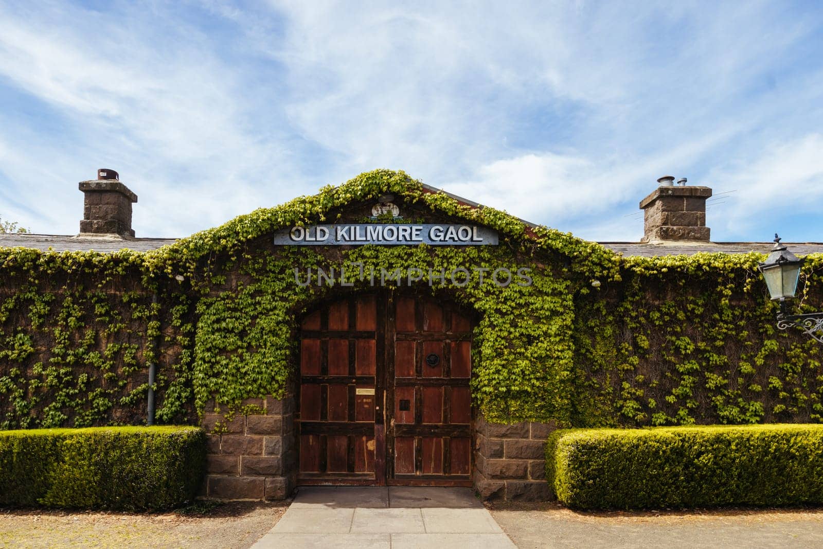 KILMORE, AUSTRALIA - SEPTEMBER 23: Historic Victorian architecture of Old Kilmore Gaol in Kilmore, Victoria, Australia in 2023