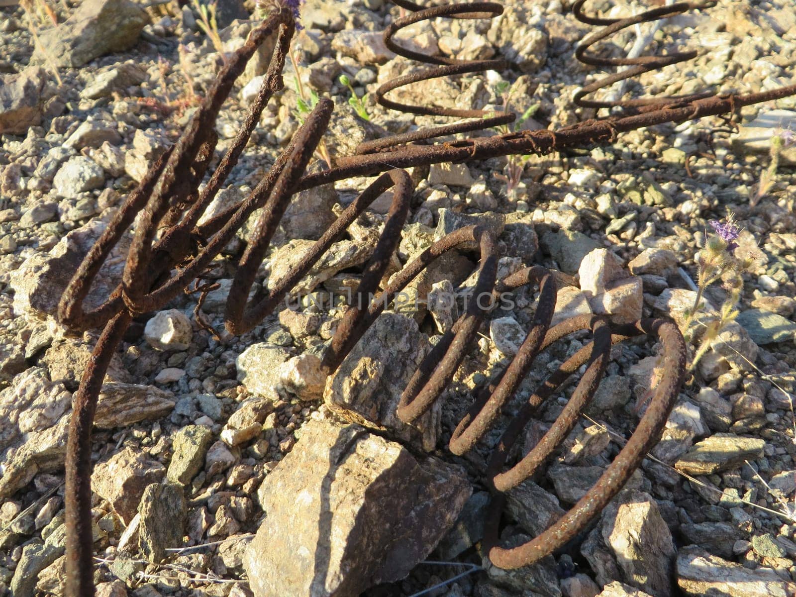 Rusty Old Spring at Abandoned Mine Site in Arizona Desert. High quality photo