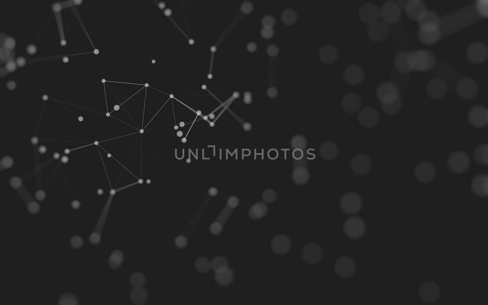 Abstract background. Molecules technology with polygonal shapes, connecting dots and lines. Connection structure. Big data visualization.  by teerawit