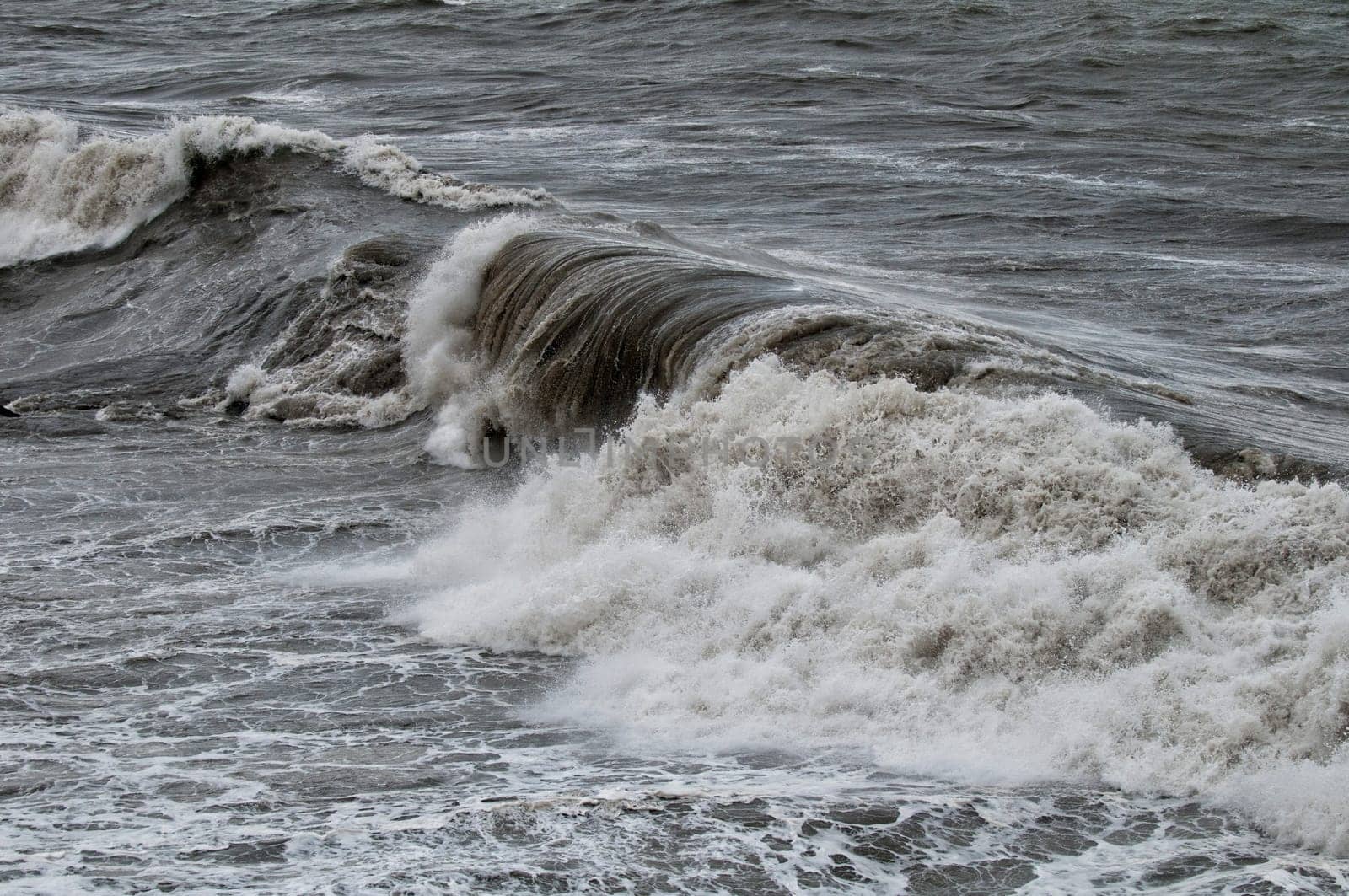 Sea Storm on the shore by AndreaIzzotti