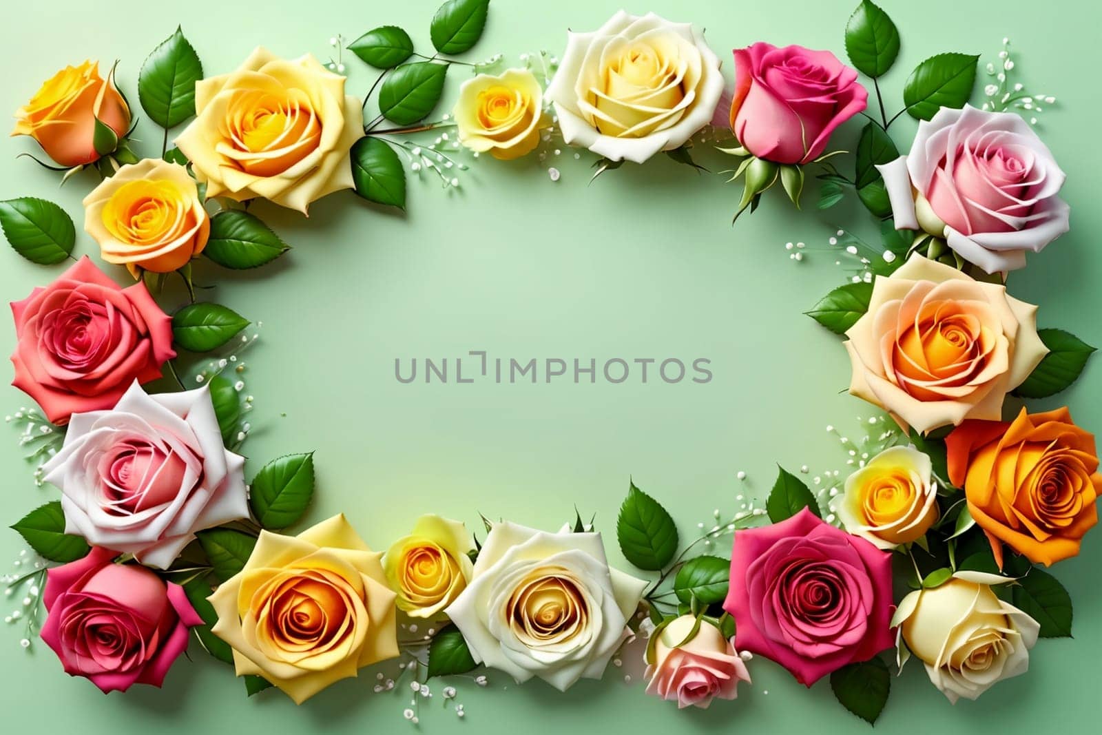 Bouquet of colorful bright flowers, isolated on a white background.