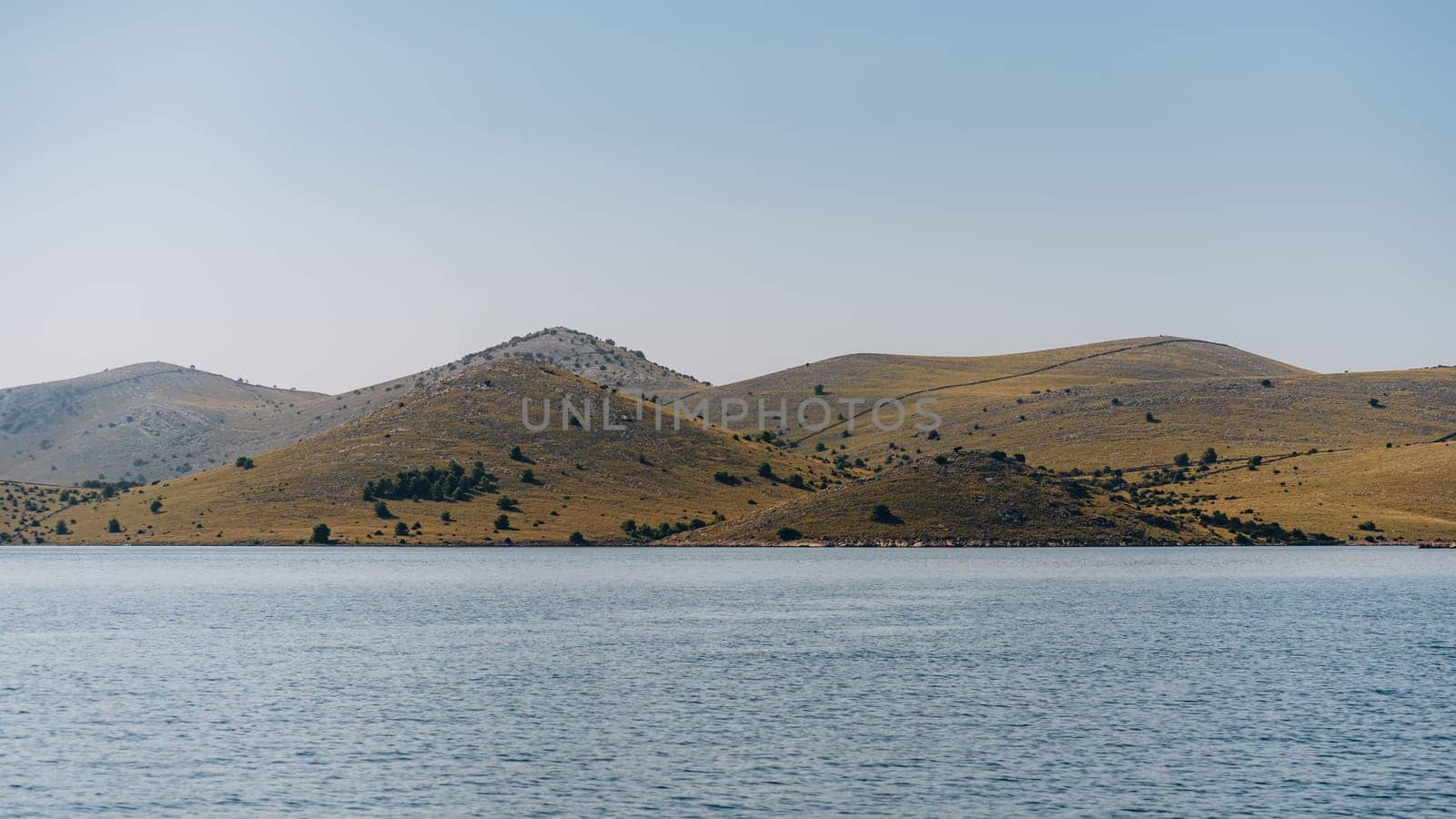 Idyllic scenic landscape with hills of Dugi Otok island in Adriatic Sea, Croatia