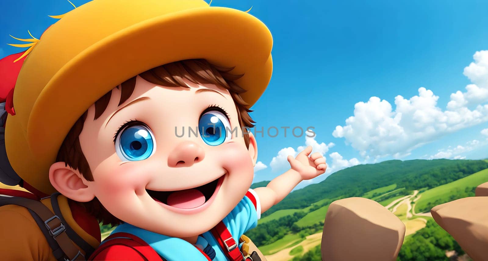 Young Boy on a Hike by creart