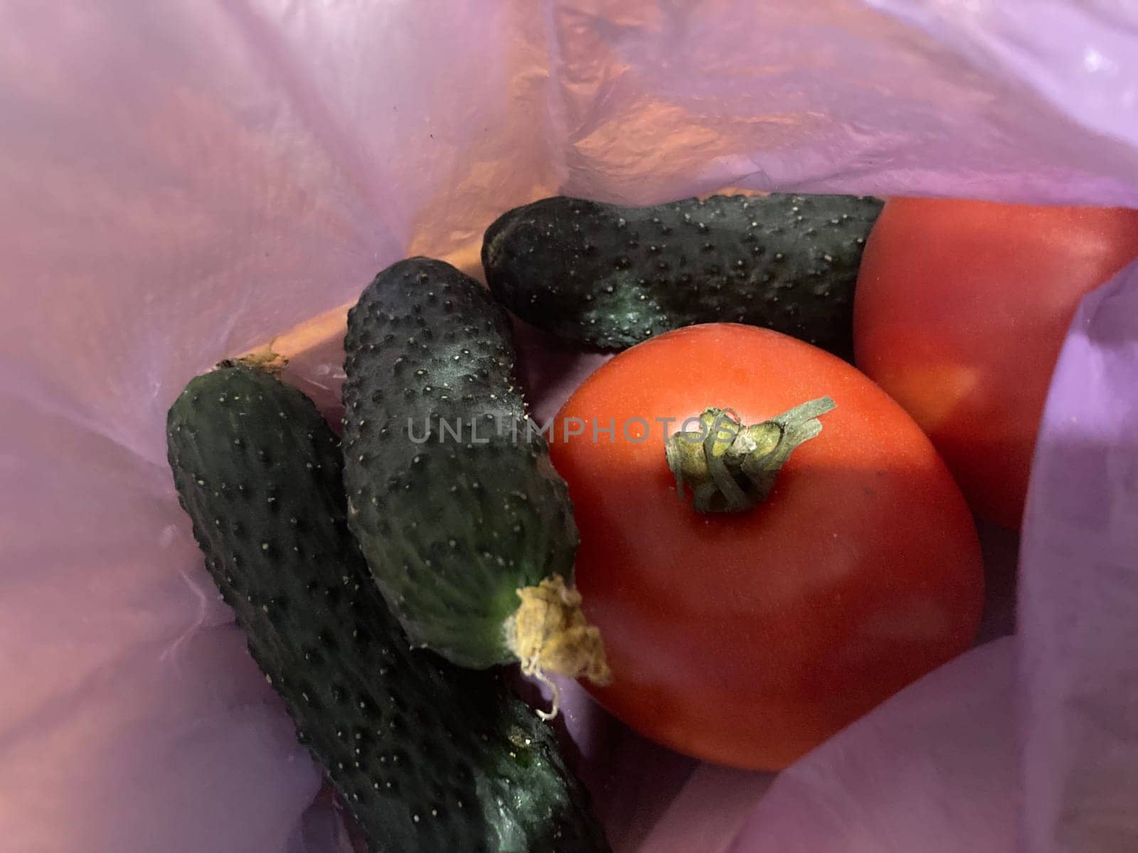 Fresh vegetables bought at a the market