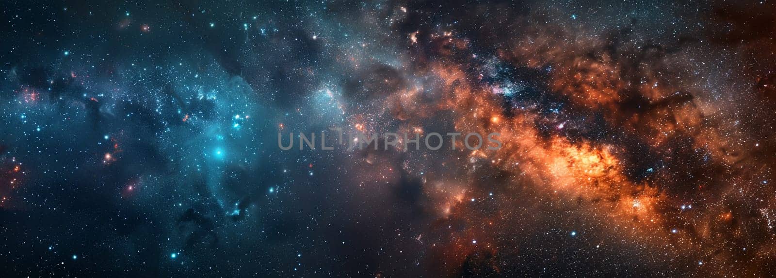 Vibrant cosmic landscape featuring starry sky, colorful nebulae, and vast universe views, ideal for graphic design backgrounds.