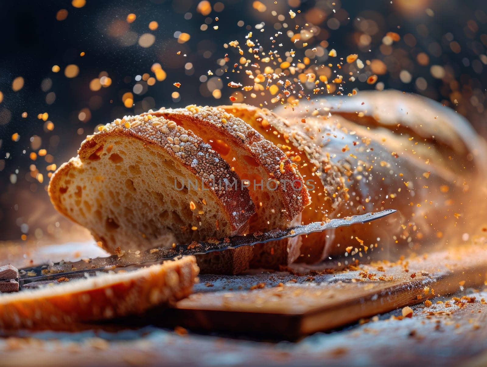 Slicing Bread With Knife by but_photo