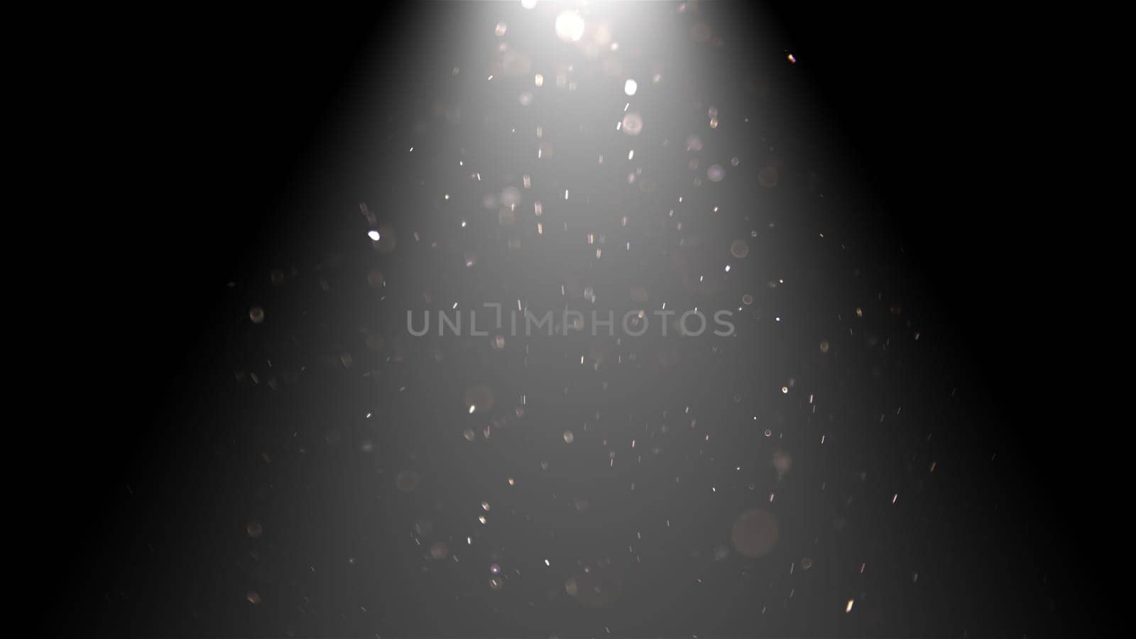 Volumetric light with dust. Computer generated 3d render