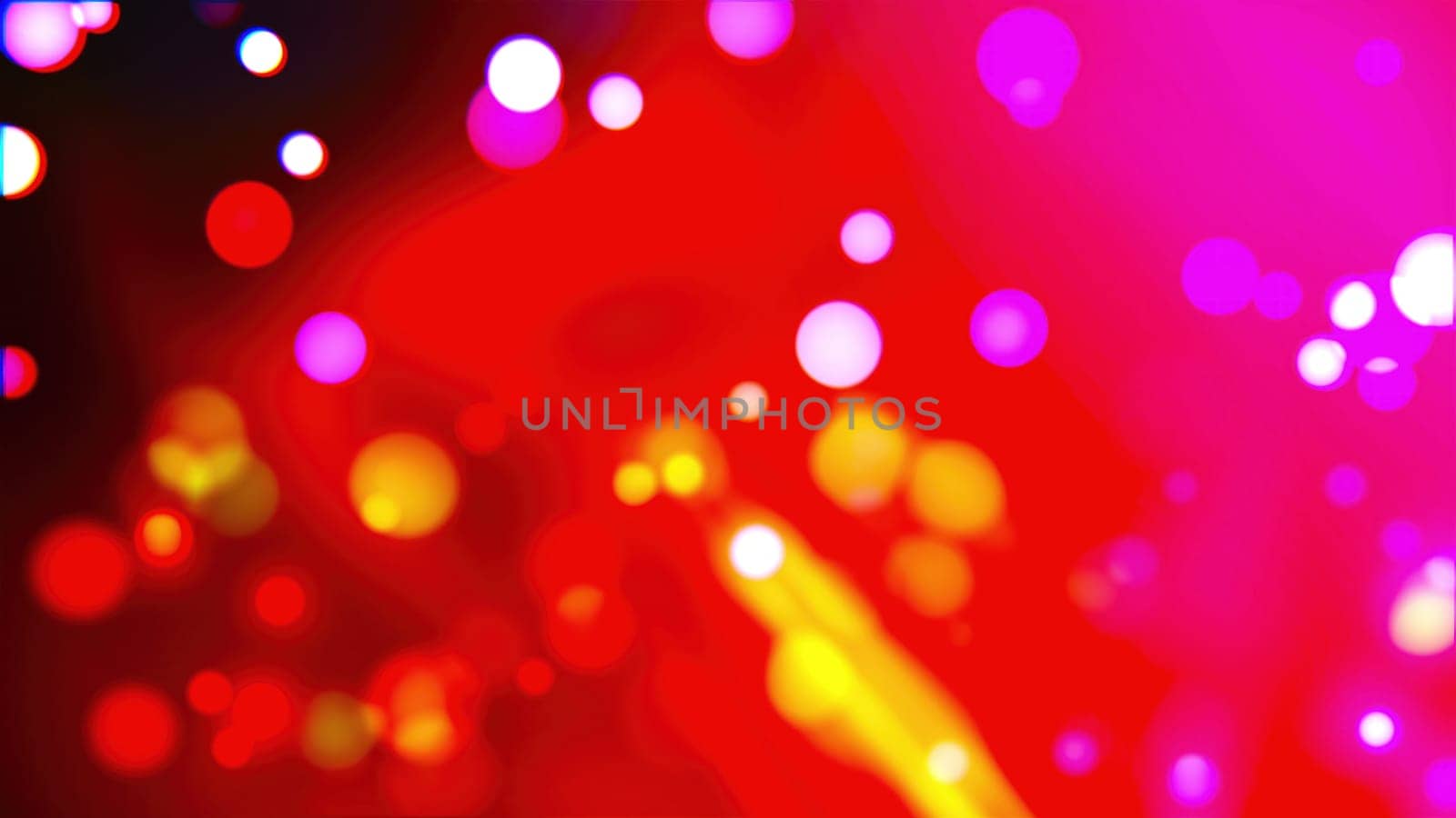 Bokeh particles with gradient background. Computer generated 3d render